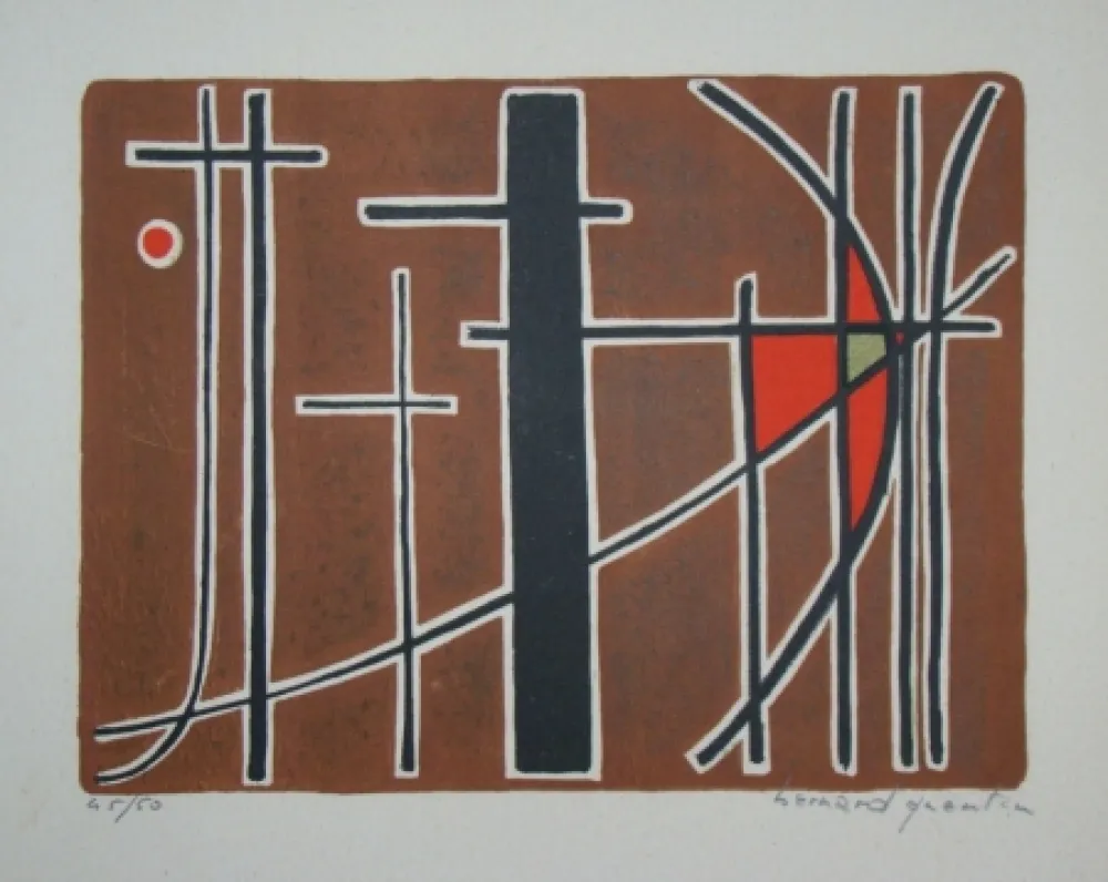 Литография Quentin - Composition, 1956