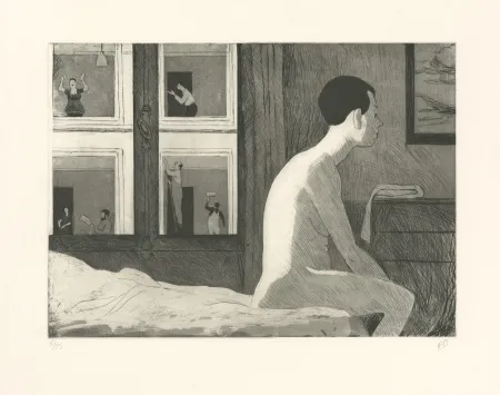 Гравюра Rabaté - Théâtre de rue