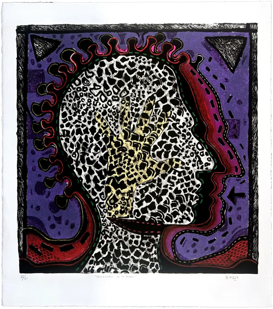 Литография Radhamès - Mas+caras de la mano