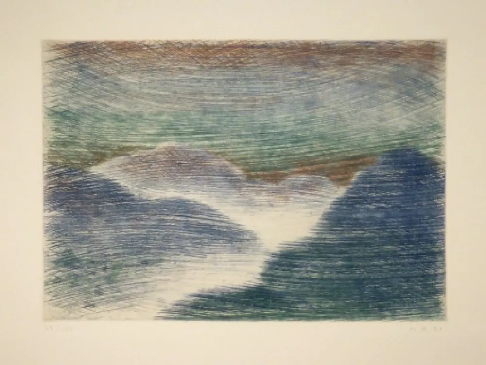 Офорт Raetz - Berglandschaft