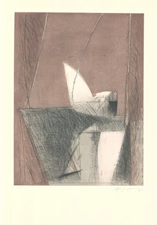 Офорт И Аквитанта Ràfols Casamada - Abril-1