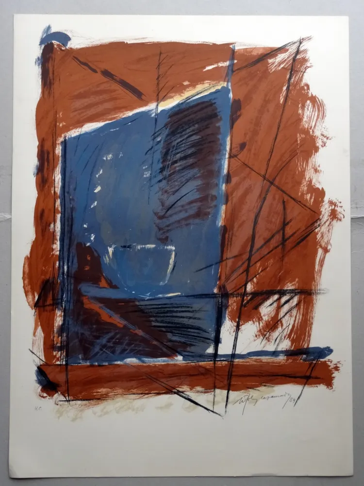 Литография Ràfols Casamada - A.L. (avant la lettre) Barcelona 84