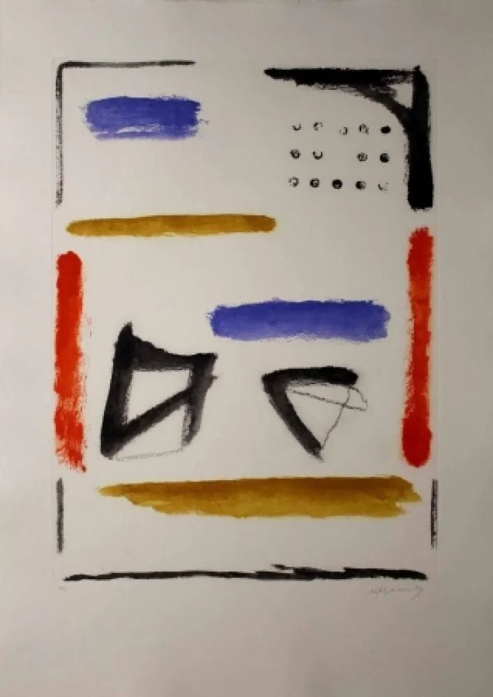 Офорт И Аквитанта Ràfols Casamada - Camí de primavera 3