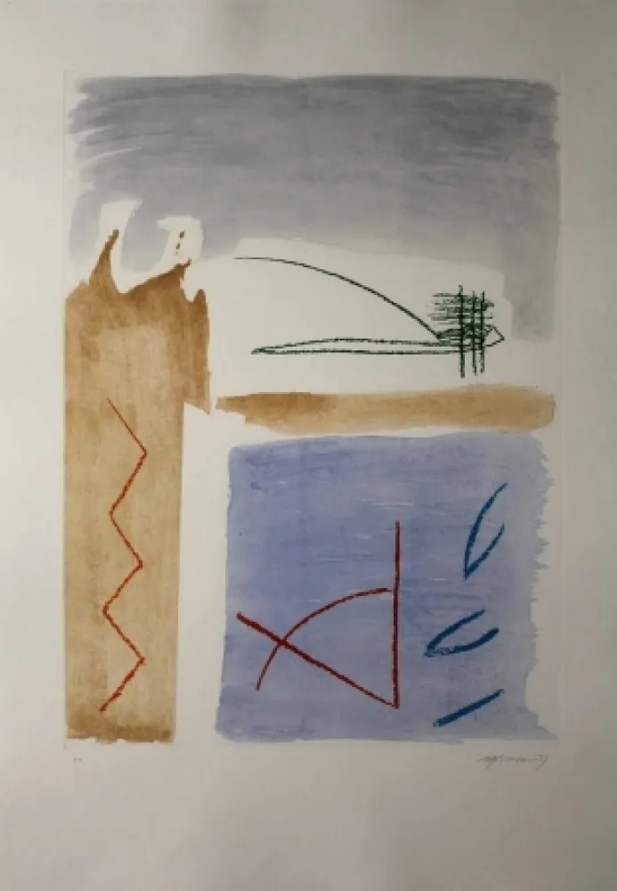 Офорт И Аквитанта Ràfols Casamada - Camí de primavera 5