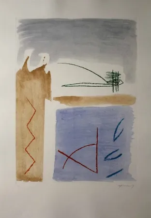 Офорт И Аквитанта Ràfols Casamada - Camí de primavera 5