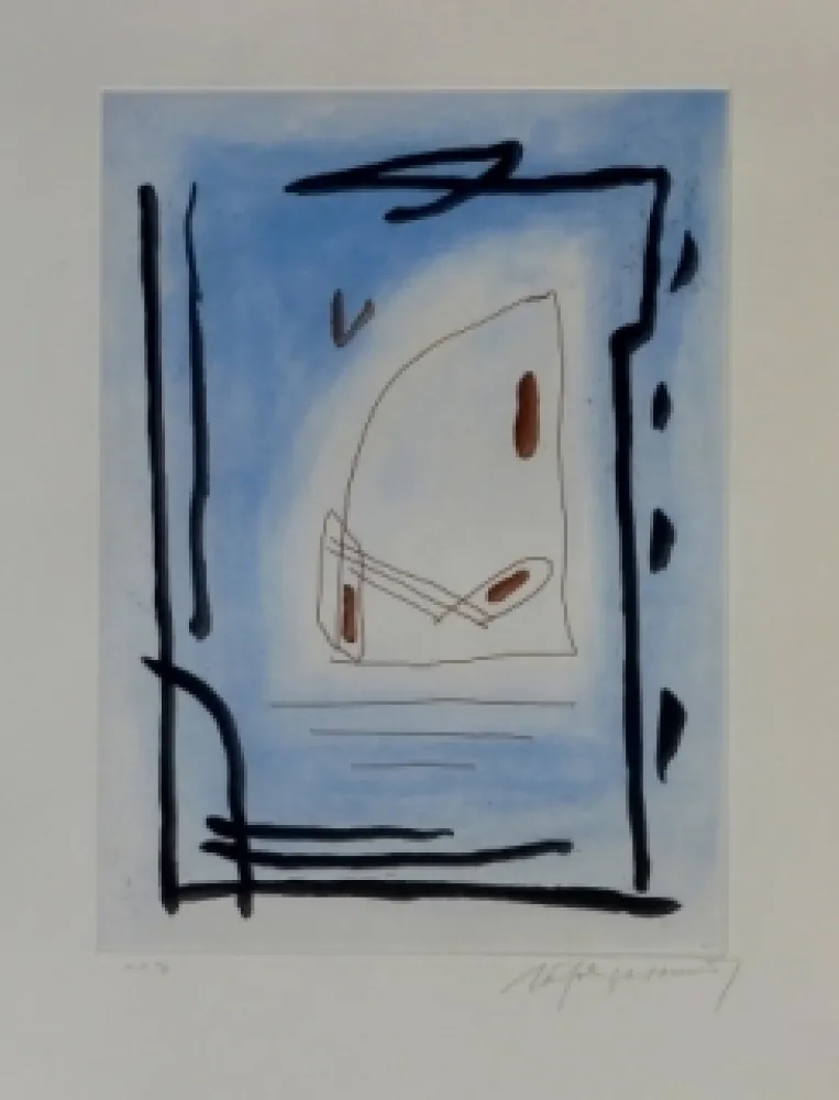 Офорт И Аквитанта Ràfols Casamada - Composition 10