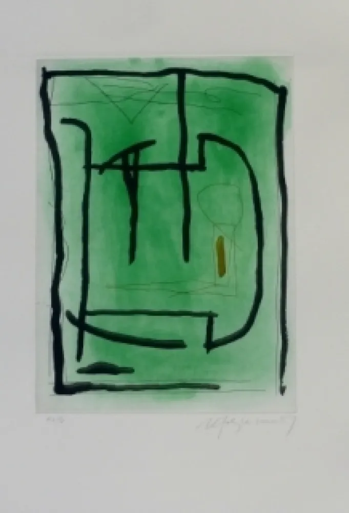 Офорт И Аквитанта Ràfols Casamada - Composition 14