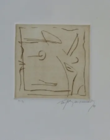 Гравюра Сухой Иглой Ràfols Casamada - Composition 28