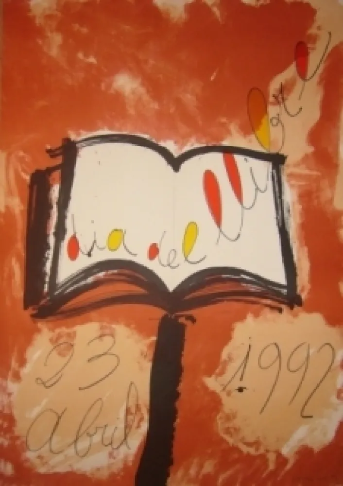 Литография Ràfols Casamada - Dia del llibre 23 abril 1992 