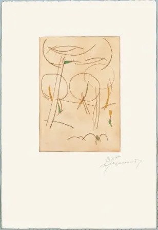 Гравюра Ràfols Casamada - El bosc-5