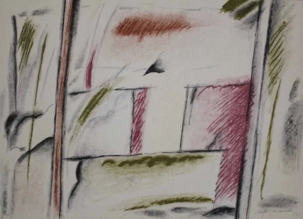 Литография Ràfols Casamada - Homenatge a Joan Prats