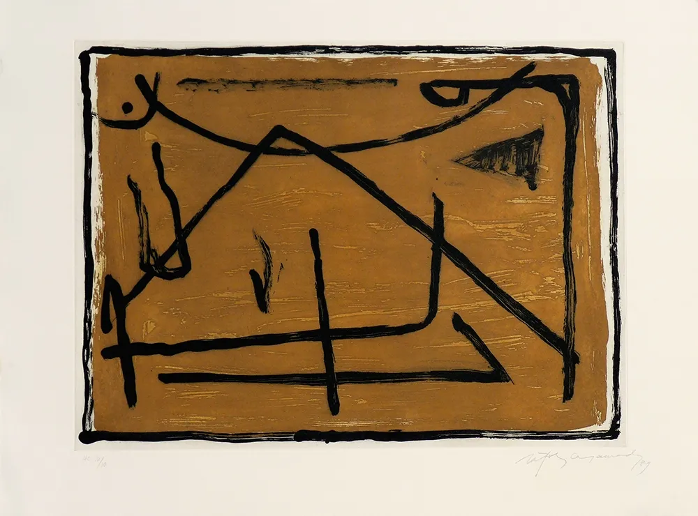 Гравюра Ràfols Casamada - Los elementos III. Tierra