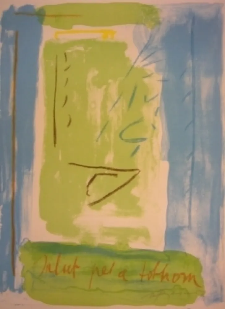 Литография Ràfols Casamada -  Salut pel a tolhom 