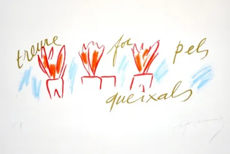 Линогравюра Ràfols Casamada - Treure Foc Pels Queixals