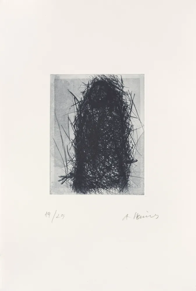 Гравюра Rainer - Überdeckte Selbstdarstellung (Körperpose)