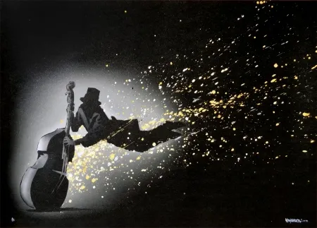 Литография Random - Blowing in the wind (black hand finished)