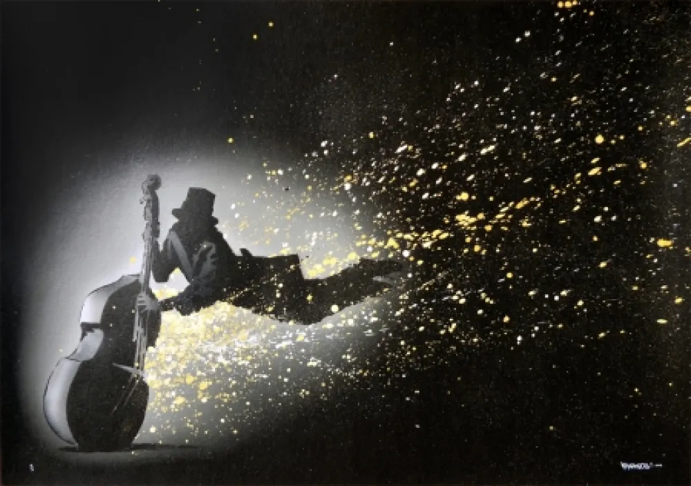 Литография Random - Blowing in the wind (black hand finished XL)