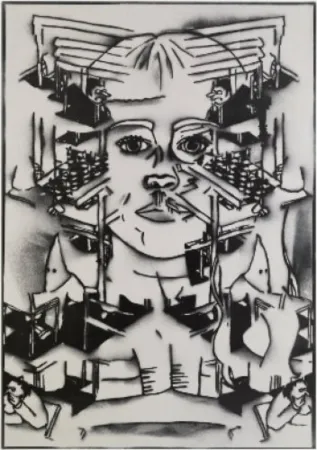 Линогравюра Ratcliff - No wonder nobody will play with you if you insist on being white all the time