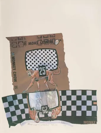 Сериграфия Rauschenberg - Monkey Chow, from Chow Bags