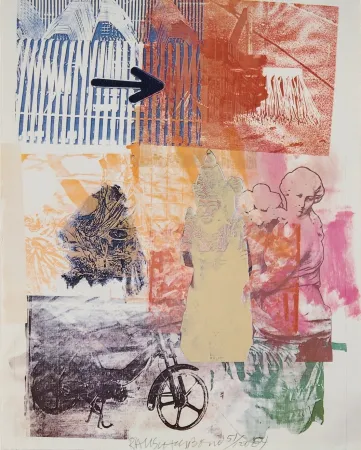 Литография Rauschenberg - Untitled (Arrow)