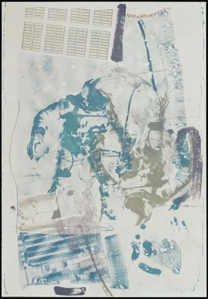 Литография Rauschenberg - White Walk, from Stoned Moon series