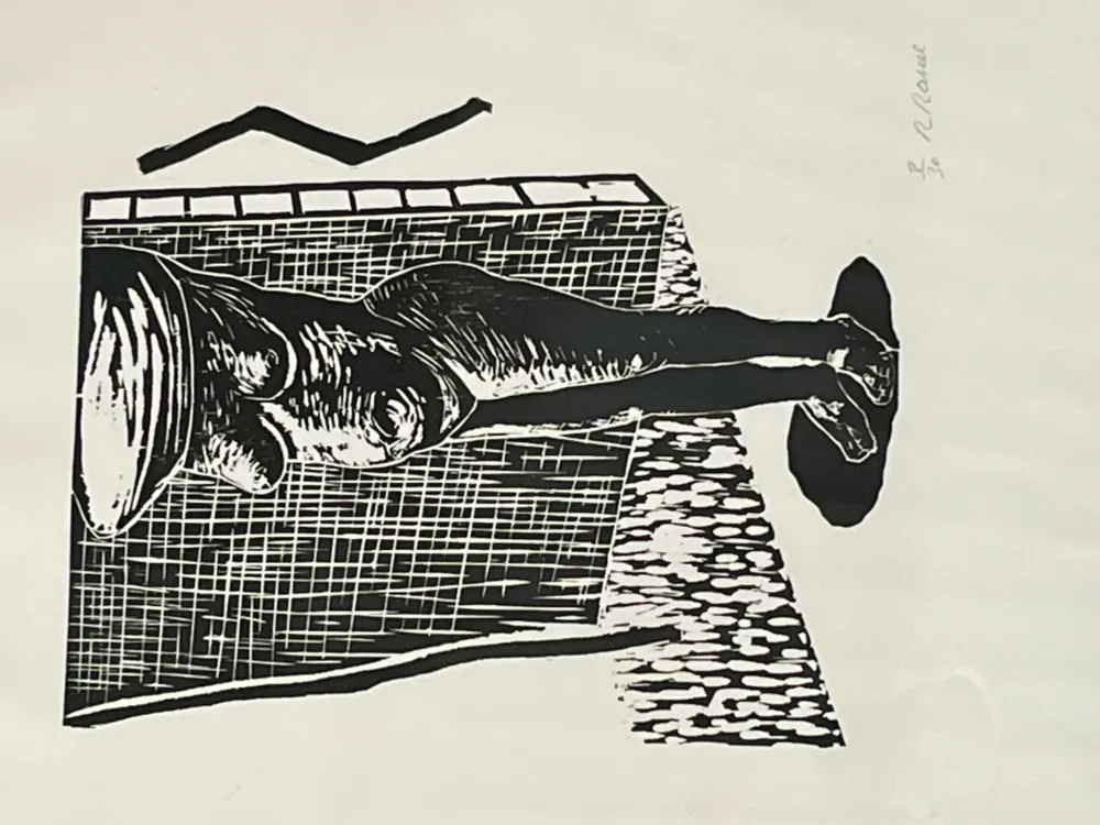 Гравюра На Дереве Raveel - Naakt (i)