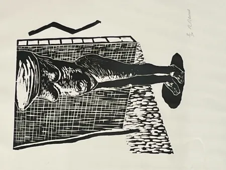 Гравюра На Дереве Raveel - Naakt (i)