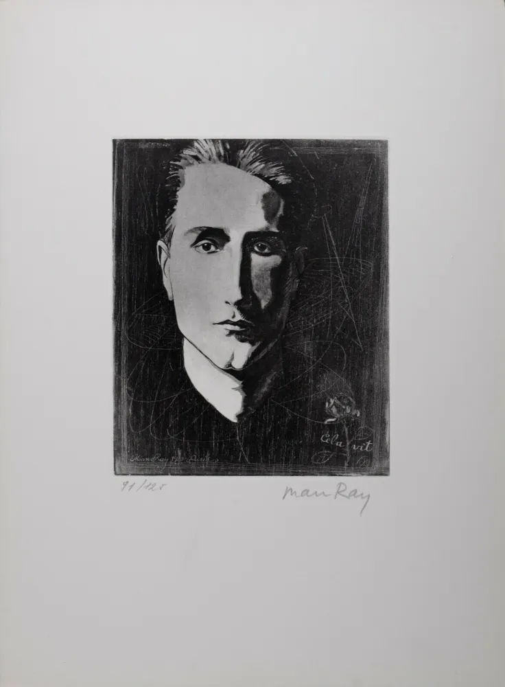 Офорт И Аквитанта Ray - Cela Vit (Portrait of Marcel Duchamp), 1971 - Hand-signed & numbered