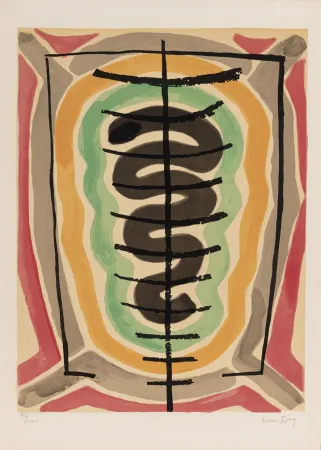 Литография Ray - De l'origine des espèces par voie de sélection irrationnelle (#B), 1971 - Hand-signed!