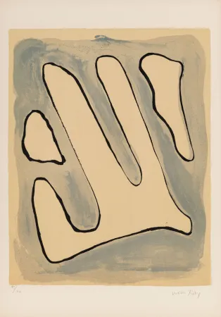 Литография Ray - De l'origine des espèces par voie de sélection irrationnelle (#D), 1971 - Hand-signed!