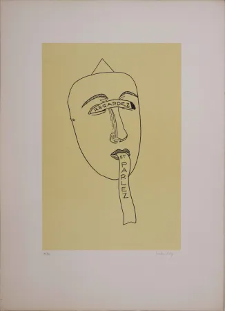 Литография Ray - Les six masques voyants