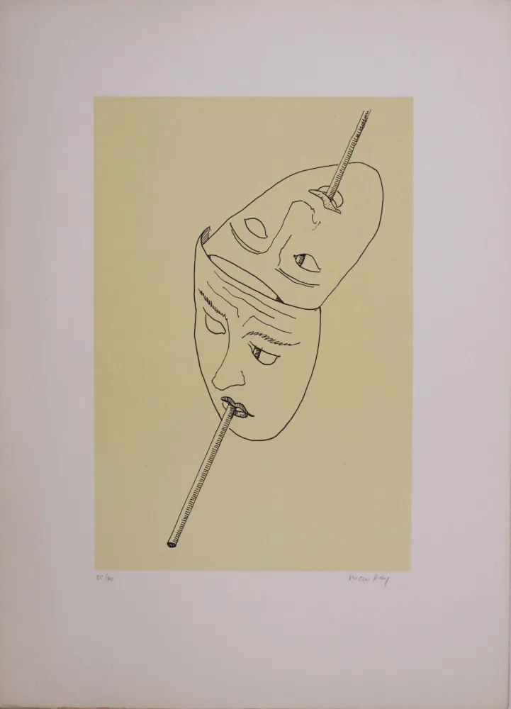 Литография Ray - Les six masques voyants