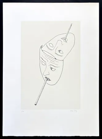 Литография Ray - Man Ray (1890–1976) - Maschere - Lithograph on paper