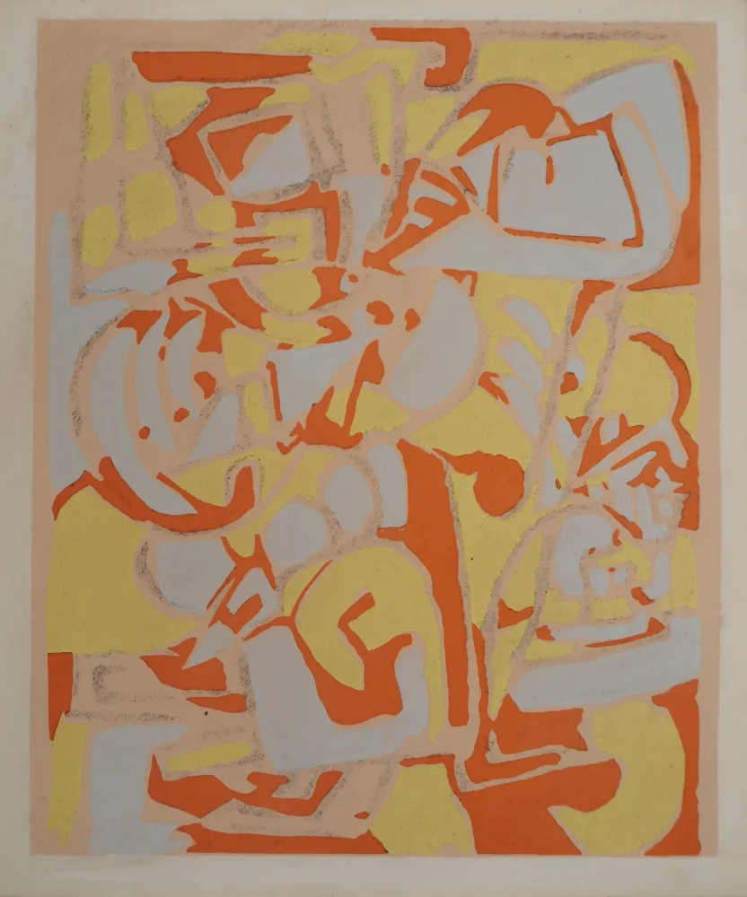 Литография Raymond - Paysage abstrait