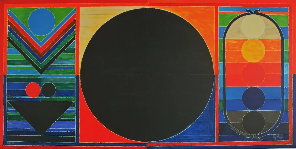 Литография Raza - Tree, Bindu and Five Elements