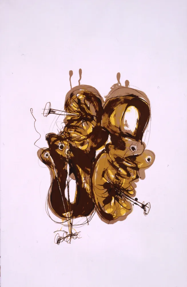 Литография Rebeyrolle - La Fuite impossible 