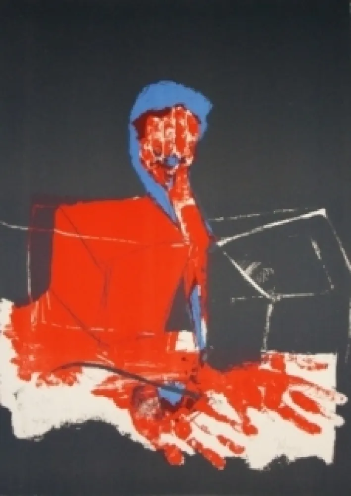 Литография Rebeyrolle - Le pianiste