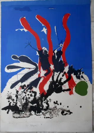 Литография Rebeyrolle - Mort d'un adversaire