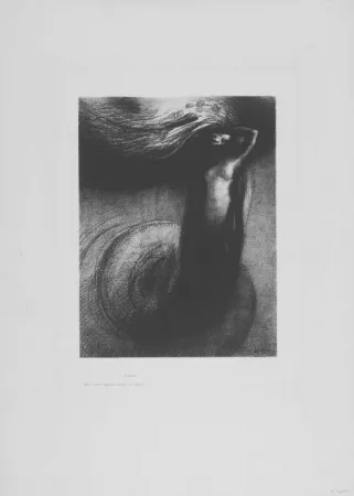 Литография Redon - A Gustave Flaubert