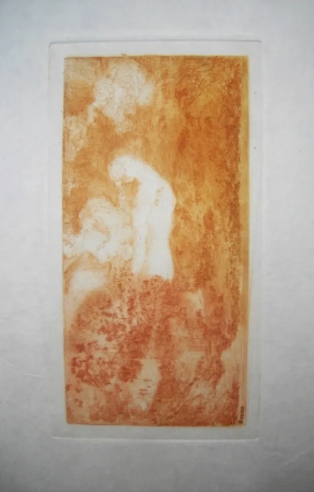 Офорт Redon - Baigneuse