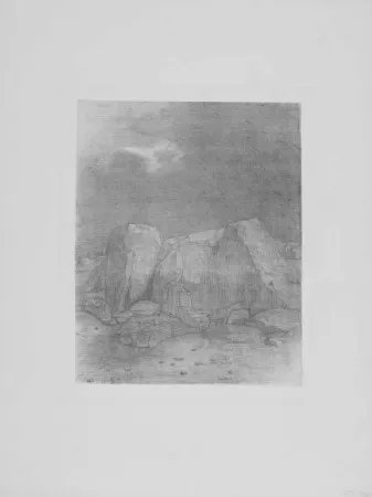 Литография Redon - Et il distingue....