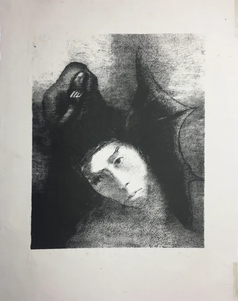 Литография Redon - LA TENTATION DE SAINT-ANTOINE (Planche XVIII, 3ème série) 1896