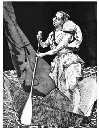 Офорт И Аквитанта Rego - Les Planches courbes