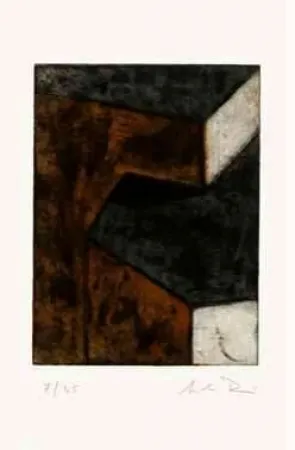 Офорт Rein - Ohne Titel (braun, grün, hell) 