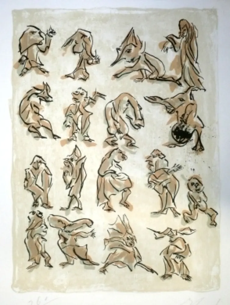 Литография Reinhoud - 17 contre