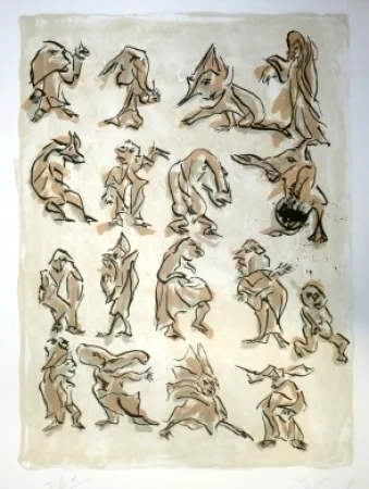 Литография Reinhoud - 17 contre