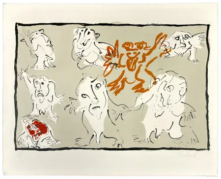 Литография Reinhoud - C'est la vie