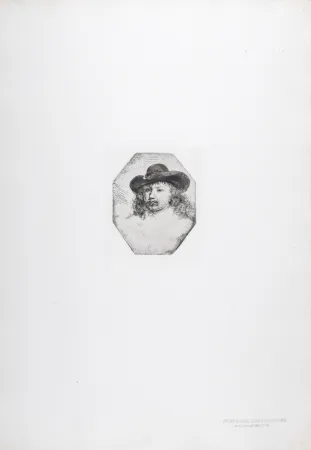 Фототипия Rembrandt - Jeune homme dans un octogone