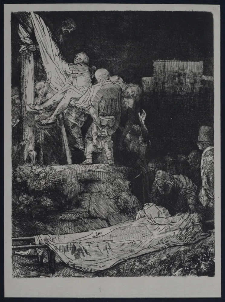 Фототипия Rembrandt - La descente de croix aux flambeaux