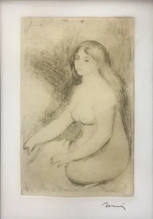 Гравюра Renoir - BAIGNEUSE ASSISE (D., S. 11)